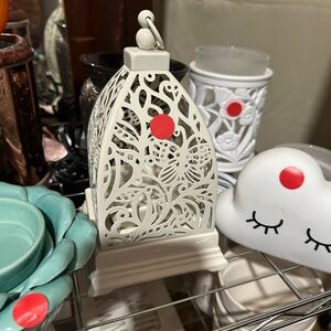 Scentsy White and Red Decorative Lantern